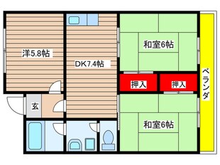 第２コーポはらたの物件間取画像